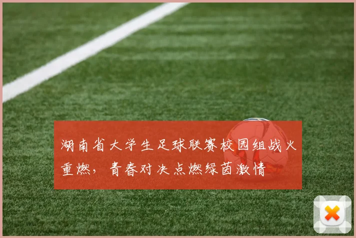 湖南省大学生足球联赛校园组战火重燃,青春对决点燃绿茵激情